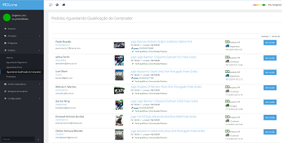 Sistema integrado com o Mercado Livre